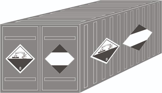 Маркировка контейнера в которой помимо упаковок с опасными грузами в ограниченных количествах перевозятся и другие опасные грузы