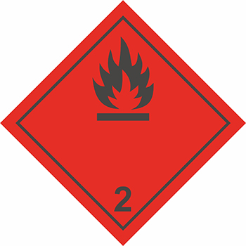 Номер образца знака опасности 2.1