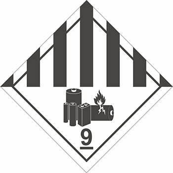 Номер образца знака опасности 9A