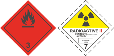 Знаки опасности № 3 и № 7B ДОПОГ