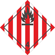 Знак опасности образца № 4.1 ДОПОГ